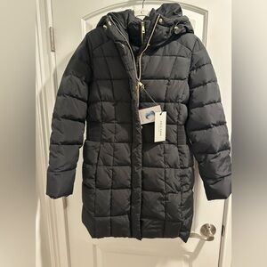 Cole Haan Black Quilted Puffer Coat